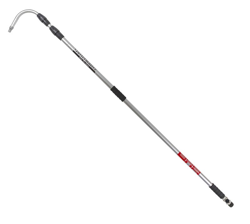 GUTTER MASTER Guttermaster Pro Telescopic Water Fed Pole, Gutter Cleaning Tool with Curved End -Easy Gutter Cleaning from the Ground, Connects to Most Garden Hoses, No Special Attachments Needed,Extends 16 Feet - Image 1